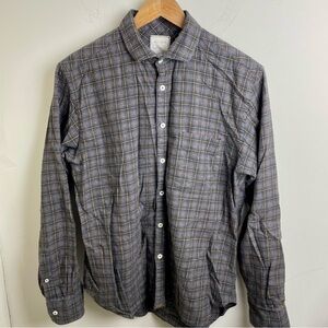 Billy Reid Cotton Button Up Plaid Short Size M